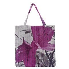 Vintage Style Flower Photo Grocery Tote Bag by dflcprints