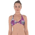 Vintage Style Flower Photo Halter Neck Bikini Top View1