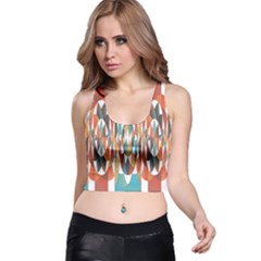 Colorful Geometric Abstract Racer Back Crop Top by linceazul