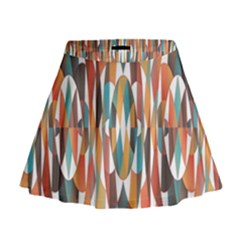 Colorful Geometric Abstract Mini Flare Skirt by linceazul