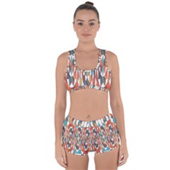 Colorful Geometric Abstract Racerback Boyleg Bikini Set