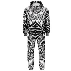 Tattoo Tribal Owl Hooded Jumpsuit (men)  by Valentinaart