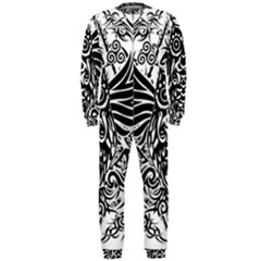 Tattoo Tribal Owl Onepiece Jumpsuit (men)  by Valentinaart