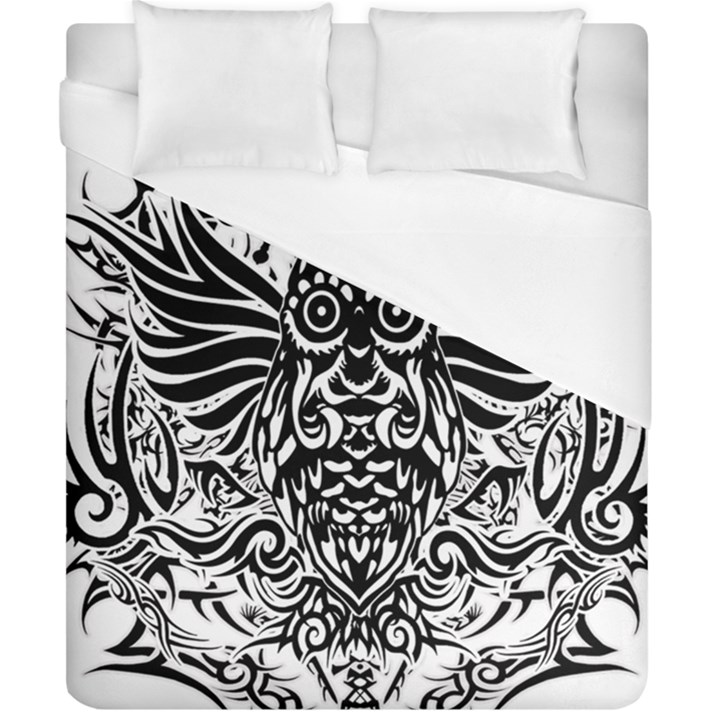 Tattoo tribal owl Duvet Cover (California King Size)