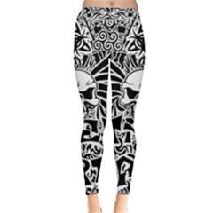 Tattoo Tribal Street Art Leggings  by Valentinaart