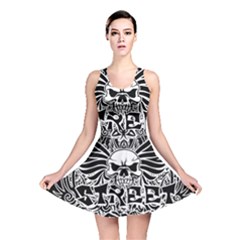 Tattoo Tribal Street Art Reversible Skater Dress by Valentinaart