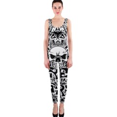 Tattoo Tribal Street Art Onepiece Catsuit by Valentinaart