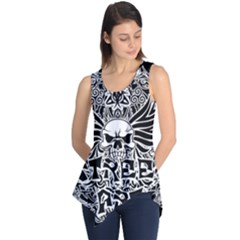 Tattoo Tribal Street Art Sleeveless Tunic by Valentinaart