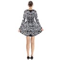 Tattoo tribal street art Long Sleeve Velvet V-neck Dress View2