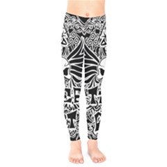 Tattoo Tribal Street Art Kids  Legging by Valentinaart