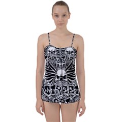 Tattoo Tribal Street Art Babydoll Tankini Set by Valentinaart