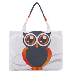 Owl Logo Medium Zipper Tote Bag by BangZart