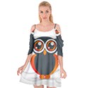 Owl Logo Cutout Spaghetti Strap Chiffon Dress View1