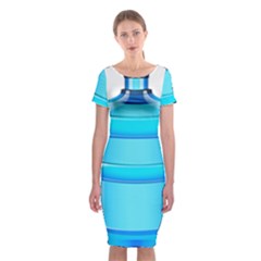 Large Water Bottle Classic Short Sleeve Midi Dress by BangZart