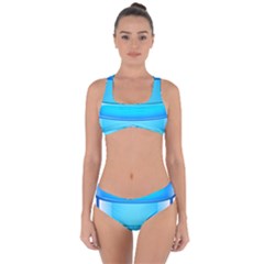 Large Water Bottle Criss Cross Bikini Set by BangZart