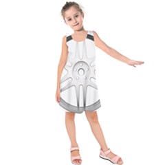 Wheel Skin Cover Kids  Sleeveless Dress by BangZart