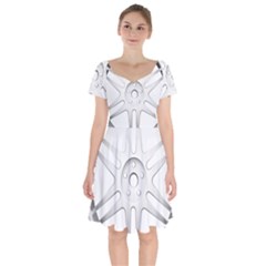 Wheel Skin Cover Short Sleeve Bardot Dress by BangZart