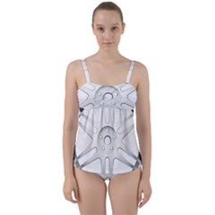 Wheel Skin Cover Twist Front Tankini Set