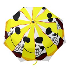 Skull Behind Your Smile Folding Umbrellas by BangZart