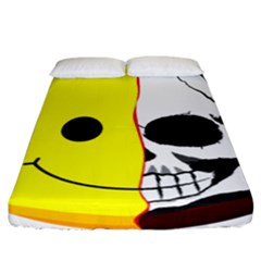 Skull Behind Your Smile Fitted Sheet (california King Size) by BangZart