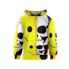 Skull Behind Your Smile Kids  Zipper Hoodie by BangZart