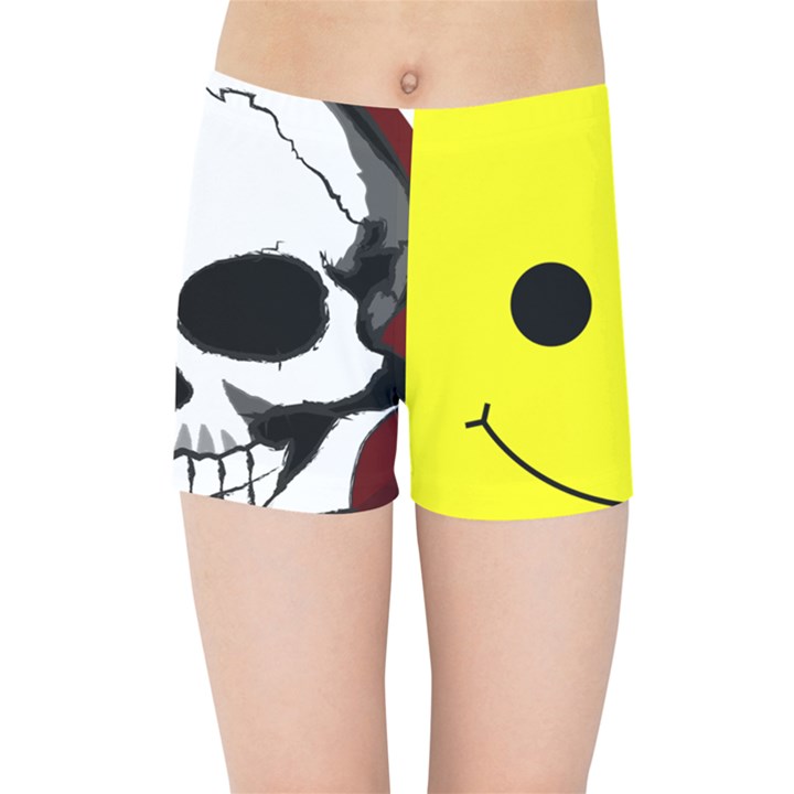 Skull Behind Your Smile Kids Sports Shorts