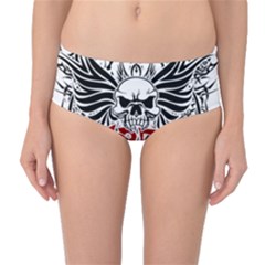 Tattoo Tribal Street Art Mid-waist Bikini Bottoms by Valentinaart