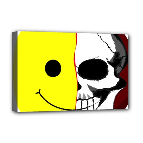 Skull Behind Your Smile Deluxe Canvas 18  X 12   by BangZart