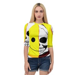 Skull Behind Your Smile Quarter Sleeve Tee