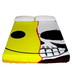 Skull Behind Your Smile Fitted Sheet (king Size) by BangZart