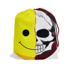 Skull Behind Your Smile Drawstring Pouches (xxl) by BangZart