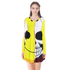 Skull Behind Your Smile Flare Dress by BangZart