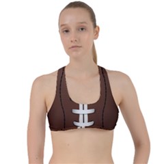 Football Ball Criss Cross Racerback Sports Bra by BangZart