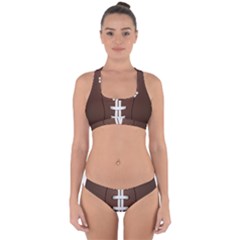 Football Ball Cross Back Hipster Bikini Set