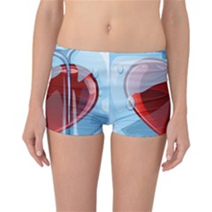 Heart In Ice Cube Reversible Boyleg Bikini Bottoms by BangZart