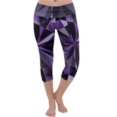 Amethyst Capri Yoga Leggings by BangZart