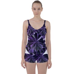 Amethyst Tie Front Two Piece Tankini by BangZart