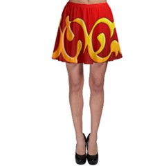 Easter Decorative Red Egg Skater Skirt by BangZart