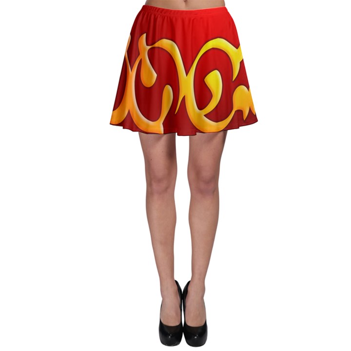 Easter Decorative Red Egg Skater Skirt