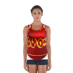 Easter Decorative Red Egg Sport Tank Top  by BangZart