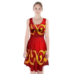 Easter Decorative Red Egg Racerback Midi Dress by BangZart