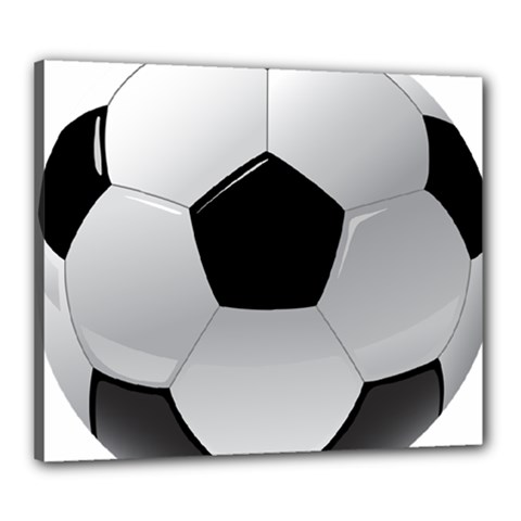 Soccer Ball Canvas 24  X 20  by BangZart