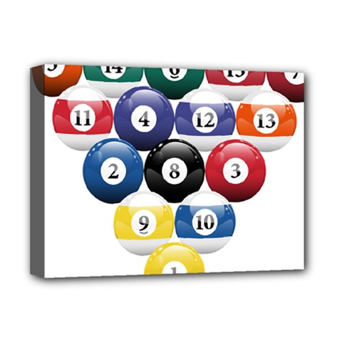 Racked Billiard Pool Balls Deluxe Canvas 16  X 12   by BangZart