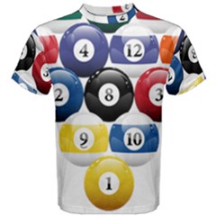 Racked Billiard Pool Balls Men s Cotton Tee by BangZart