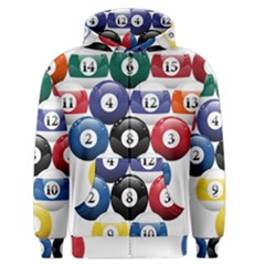 Racked Billiard Pool Balls Men s Zipper Hoodie by BangZart