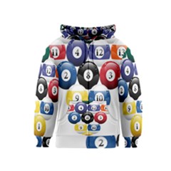 Racked Billiard Pool Balls Kids  Zipper Hoodie by BangZart