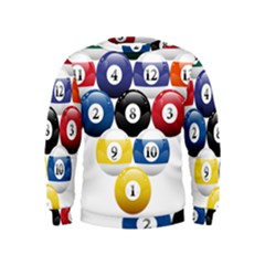 Racked Billiard Pool Balls Kids  Sweatshirt by BangZart