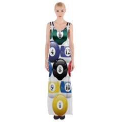 Racked Billiard Pool Balls Maxi Thigh Split Dress by BangZart