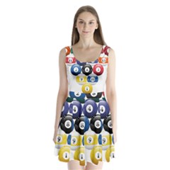 Racked Billiard Pool Balls Split Back Mini Dress  by BangZart