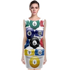 Racked Billiard Pool Balls Sleeveless Velvet Midi Dress by BangZart